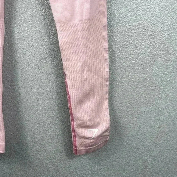 GYMSHARK Women’s M Pink Ombré Seamless High Rise Compression Leggings Pants - Picture 7 of 10